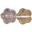 Czech Flowers 10 x 10mm Luster - Smoky Topaz (25pcs)
