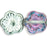 Czech Flowers 10 x 10mm Silver Pink Crystal (25pcs)