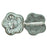 Czech Flowers 10 x 10mm Hematite (25pcs)