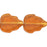 Czech Medium Leaves 12 x 10mm Vertical Hole Topaz (25pcs)
