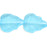 Czech Medium Leaves 12 x 10mm Vertical Hole Aquamarine (25pcs)