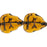 Czech Leaves 10 x 8mm Vertical Hole Dk Topaz - Black Inlay (25pcs)