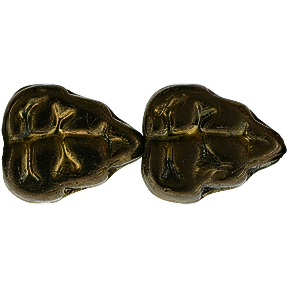 Czech Leaves 10 x 8mm Vertical Hole Dk Bronze (Irregular Finish)