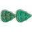 Czech Leaves 10 x 8mm Vertical Hole Luster - Opaque Turquoise (25pcs)