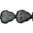 Czech Leaves 10 x 8mm Vertical Hole Jet/Marbled Gray (25pcs)