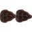 Czech Leaves 10 x 8mm Vertical Hole Smoky Brown/White (25pcs)