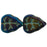 Czech Leaves 10 x 8mm Vertical Hole Iris - Blue (25pcs)