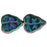 Czech Leaves 10 x 8mm Vertical Hole Iris - Purple (25pcs)