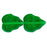 Czech Leaves 10 x 8mm Vertical Hole Bright Green (25pcs)