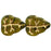 Czech Leaves 10 x 8mm Vertical Hole Dk Smoky Topaz - Gold Inlay (25pcs)
