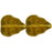Czech Leaves 10 x 8mm Vertical Hole Dk Smokey Topaz (25pcs)