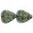 Czech Leaves 10 x 8mm Vertical Hole Luster - Transparent Green (25pcs)