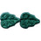 Czech Leaves 10 x 8mm Vertical Hole Satin Metallic Turquoise (25pcs)