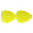 Czech Leaves 10 x 8mm Vertical Hole Chartreuse (25pcs)