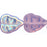 Czech Leaves 10 x 8mm Vertical Hole Matte - Med Amethyst AB (25pcs)
