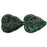 Czech Leaves 10 x 8mm Vertical Hole Jet - Picasso (25pcs)