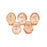 Czech Petals 8 x 6mm Luster - Transparent Topaz/Pink (50pcs)