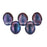 Czech Petals 8 x 6mm Luster - Transparent Denim Blue (50pcs)
