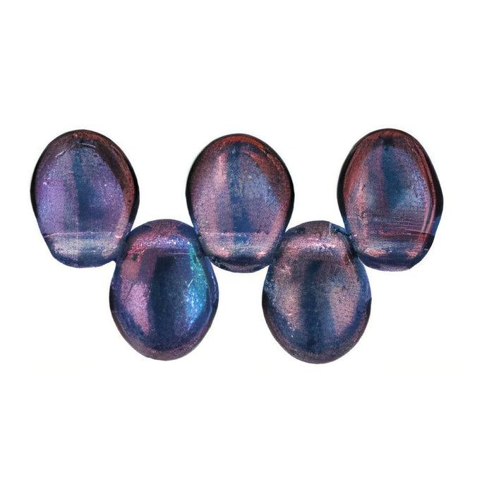 Czech Petals 8 x 6mm Luster - Transparent Denim Blue (50pcs)