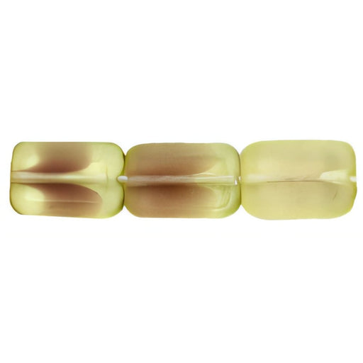 Czech Polished Rectangles 12 x 8mm Olivine/Amethyst (24pcs)