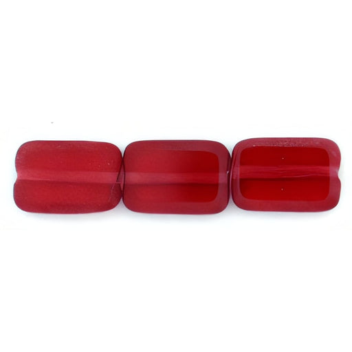 Czech Polished Rectangles 12 x 8mm Fuchsia (24pcs)