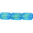 Czech Polished Rectangles 12 x 8mm Blue/Lt Green (24pcs)