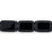 Czech Polished Rectangles 12 x 8mm Matte - Jet (24pcs)
