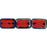 Czech Polished Rectangles 12 x 8mm Siam Ruby - Picasso (24pcs)