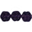 Czech Flowers 8 x 4mm Tanzanite (25pcs)