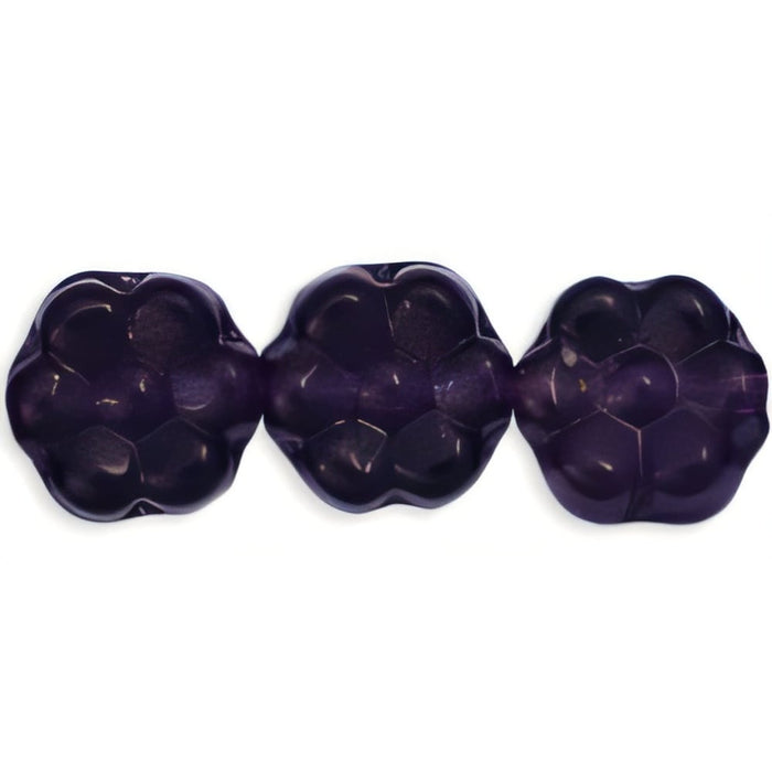 Czech Flowers 8 x 4mm Tanzanite (25pcs)