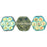 Czech Flowers 8 x 4mm Black Diamond AB (25pcs)