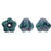 Czech Baby Bell Flowers 6 x 4mm Glow Green - Tanzanite (50pcs)