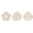 Czech Baby Bell Flowers 6 x 4mm Glow Green - Milky Pink (50pcs)