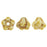 Czech Baby Bell Flowers 6 x 4mm Opaque White - Picasso (25pcs)
