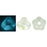 Czech Bell Flowers 8 x 6mm Glow in the Dark - Crystal (30pcs)