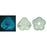 Czech Bell Flowers 8 x 6mm Glow in the Dark - Luster - Transparent Prairie Green (30pcs)
