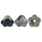 Czech Bell Flowers 8 x 6mm Matte - Jet - Vitral (50pcs)