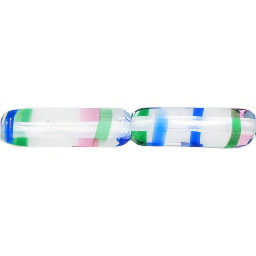 Czech Long Tubes 14 x 4mm Crystal/Color (25pcs)