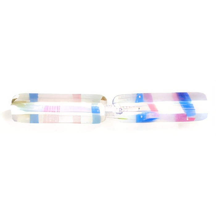 Czech Long Tubes 14 x 4mm Luster - Crystal Color (25pcs)