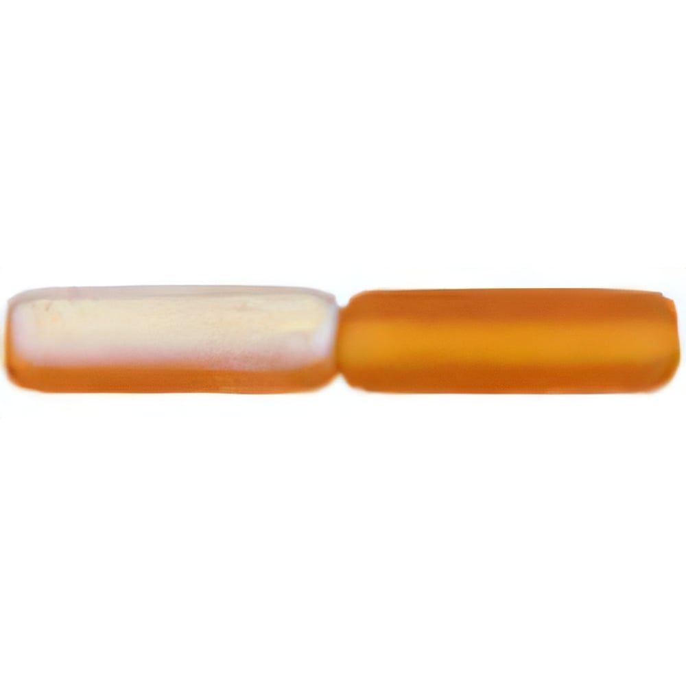 Czech Long Tubes 14 x 4mm Matte - Med Topaz AB (25pcs)