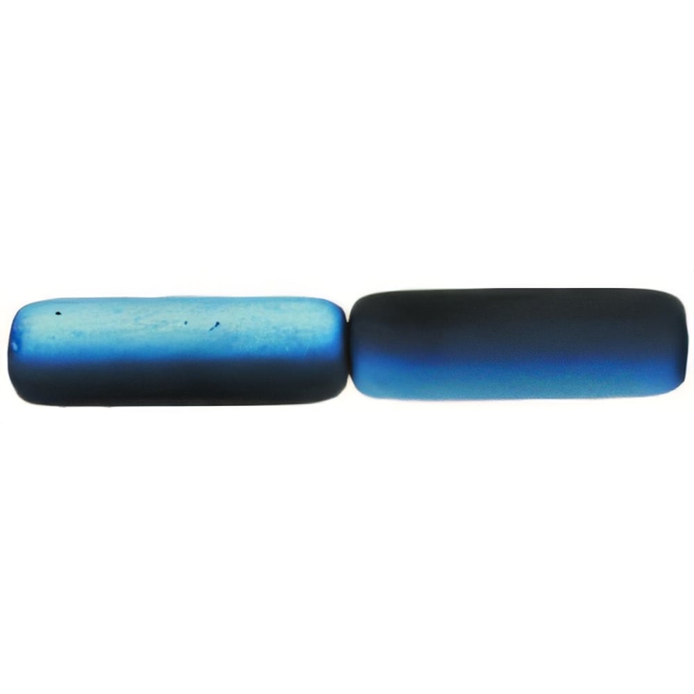 Czech Long Tubes 14 x 4mm Matte - Jet AB (25pcs)