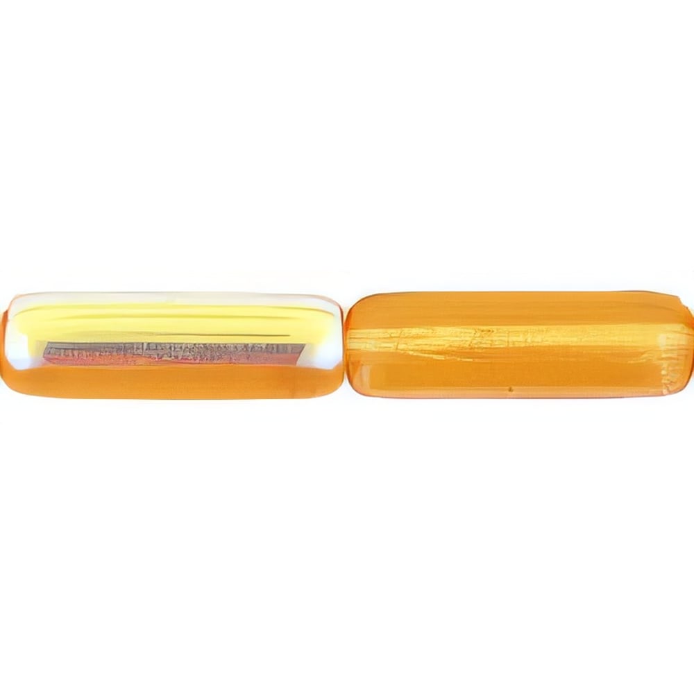 Czech Long Tubes 14 x 4mm Topaz AB (25pcs)