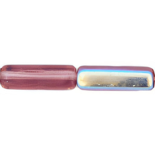 Czech Long Tubes 14 x 4mm Med Amethyst AB (25pcs)