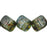 Czech Diagonal Cubes 8mm Luster - Transparent Green (25pcs)