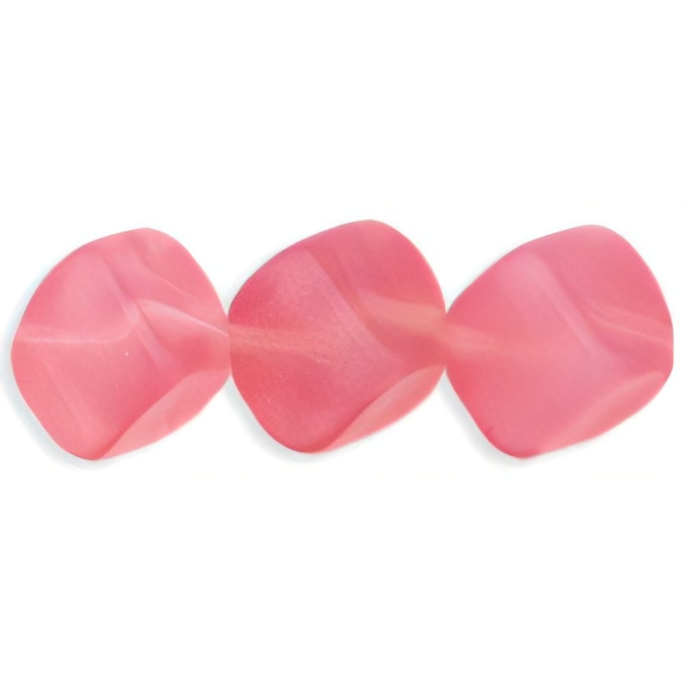 Czech Diagonal Cubes 8mm Milky Pink (25pcs)