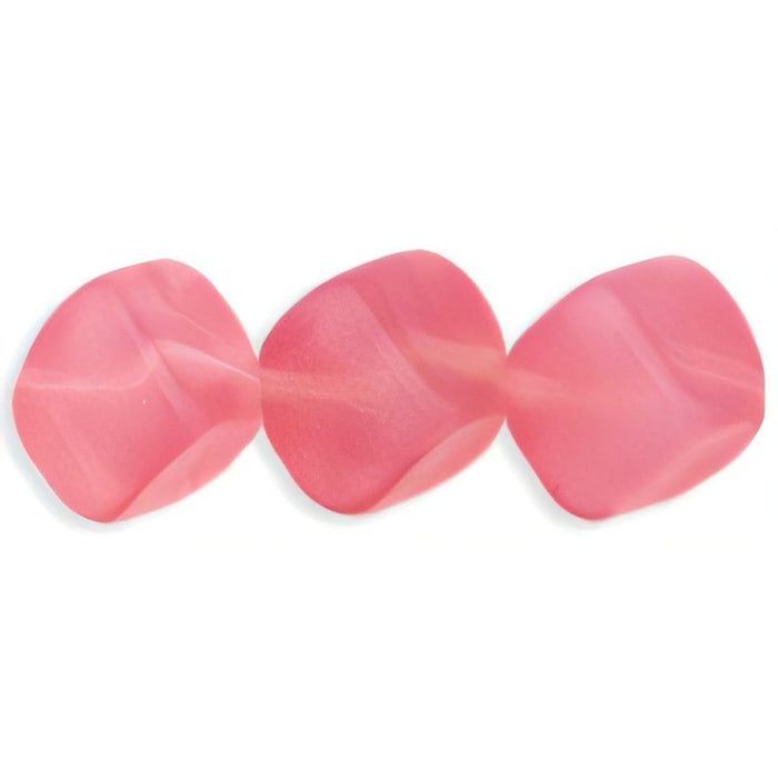 Czech Diagonal Cubes 8mm Milky Pink (25pcs)