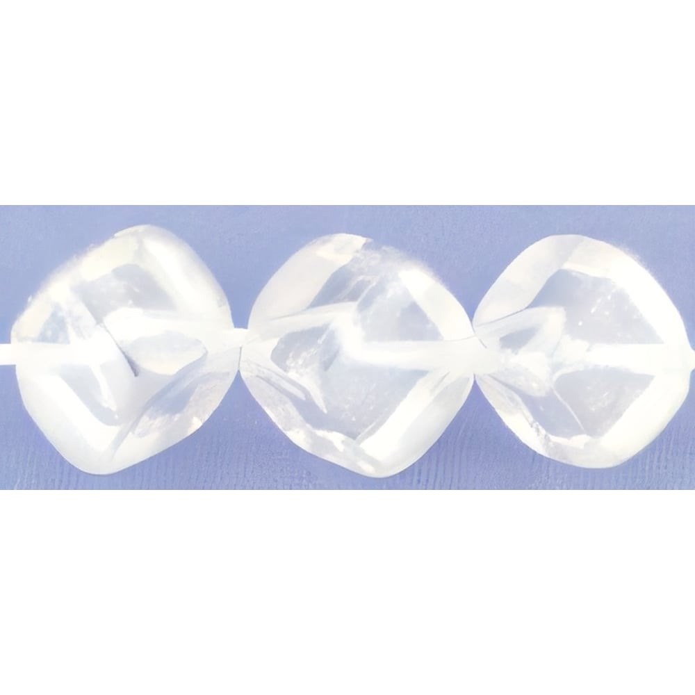 Czech Diagonal Cubes 8mm Luster - Crystal (25pcs)