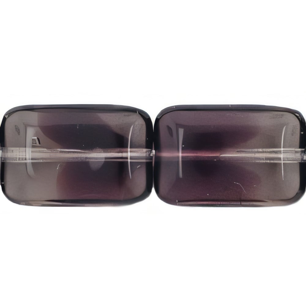 Czech Flat Rectangles 12 x 8mm Black Diamond/Amethyst (25pcs)