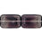 Czech Flat Rectangles 12 x 8mm Black Diamond/Amethyst (25pcs)