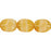 Czech Twisted Flat Ovals 12 x 9mm Crystal/White/Topaz (25pcs)
